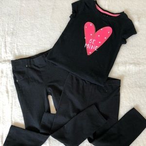 Cat and Jack - 1 pair of pants. 2 shirts girls 4-5